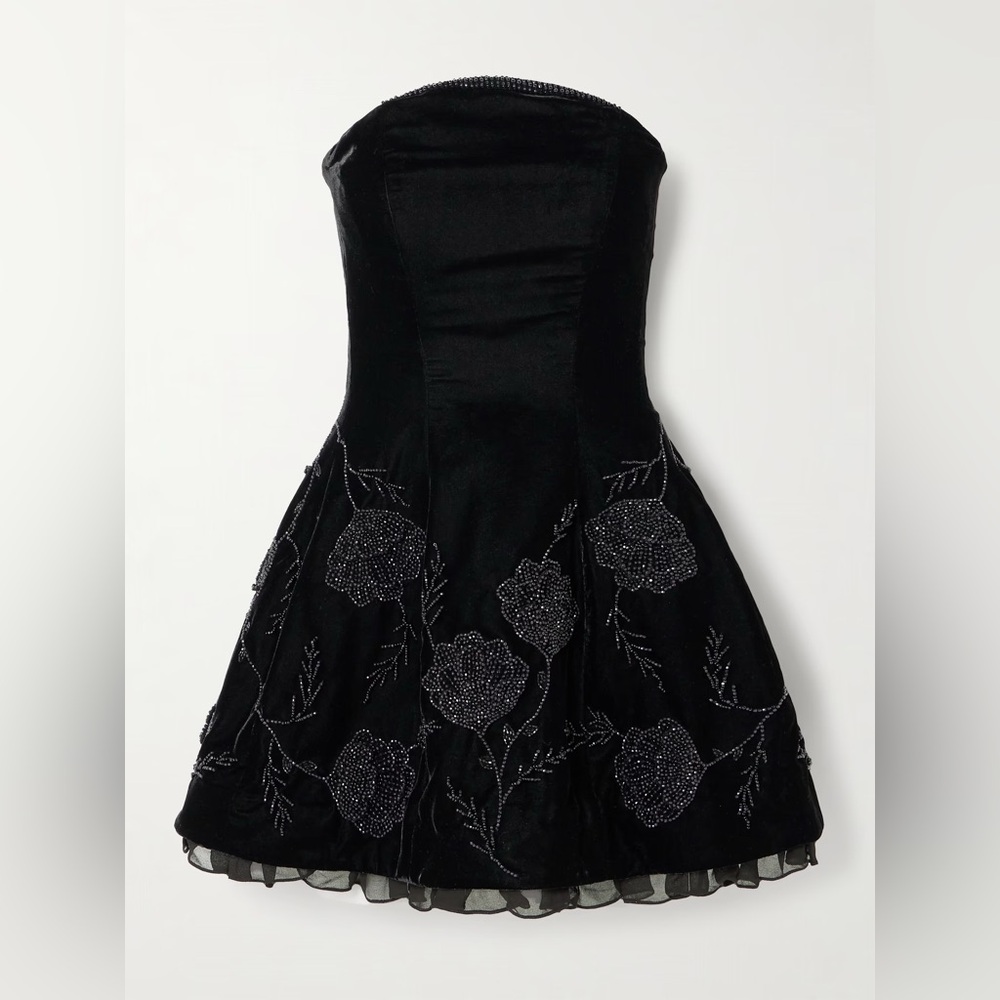 NWT Clio Peppiatt Night Shade Velvet Mini Dress